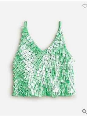 J Crew Collection Mint Sequin Tank Top, size M, NWT
